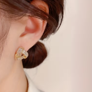 Par de Aretes Elegantes- Dorados